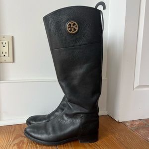 Tory Burch 'Junction' Riding Boot Black Leather